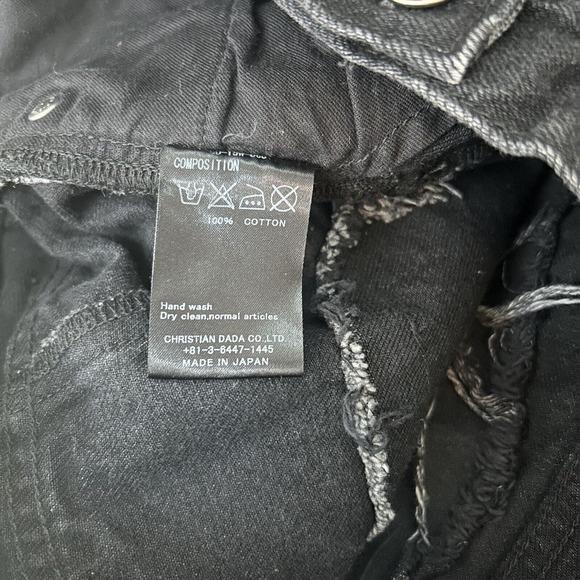 Christian Dada Black 70s Skate Distressed Jeans Men's Size 50 / US 34 - Picture 8 of 11
